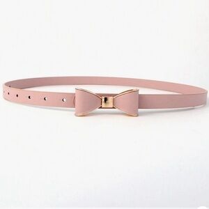 Elegant Pink Bow Belt, Faux Leather Bow Belt, Pink Belt, Coquette Girl Belt